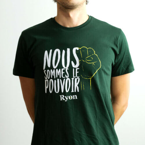 T-shirt Homme Vert « Nous Sommes le Pouvoir »